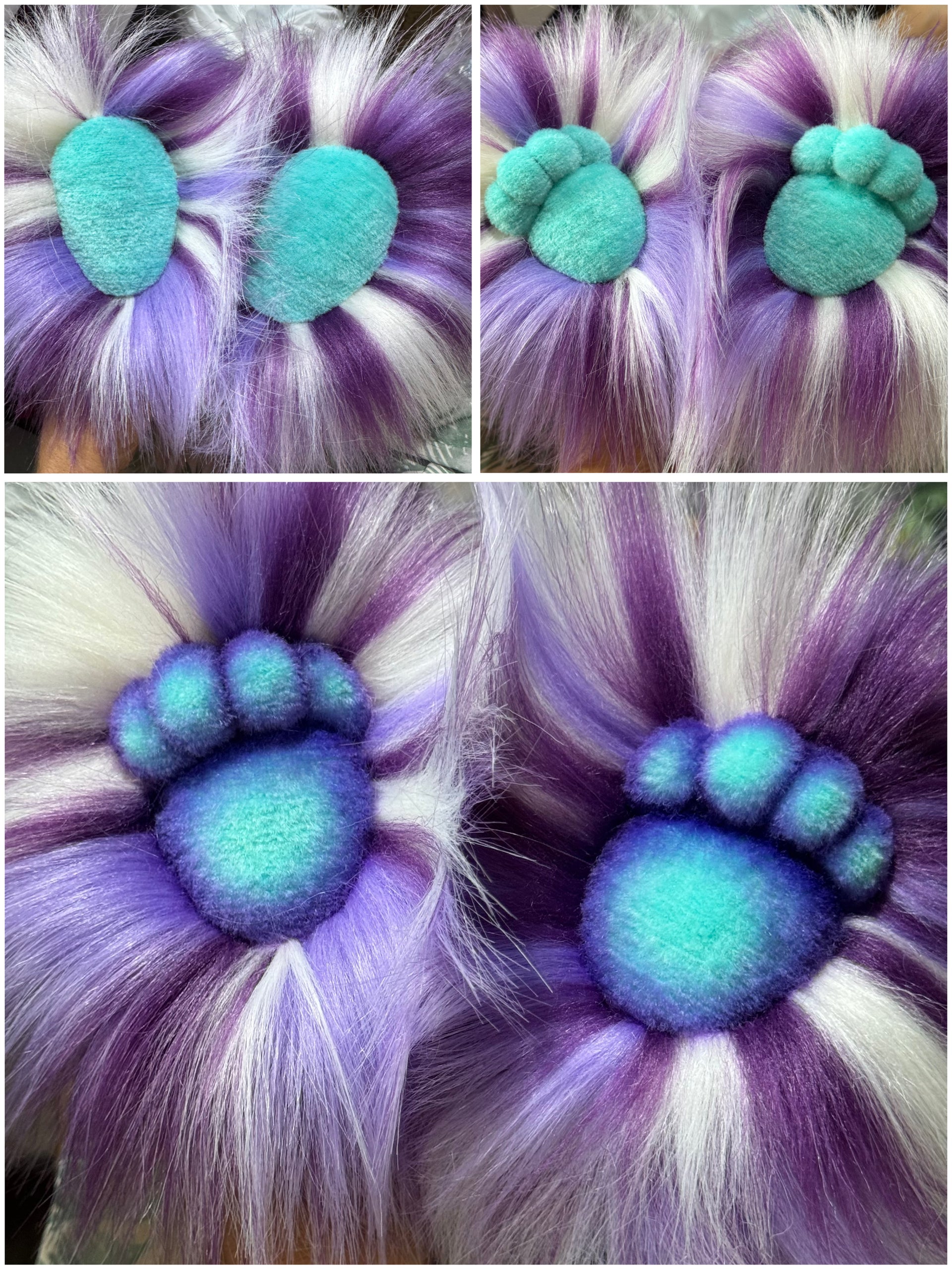 KIT - 17" Moonjewel Dove faux fur bear