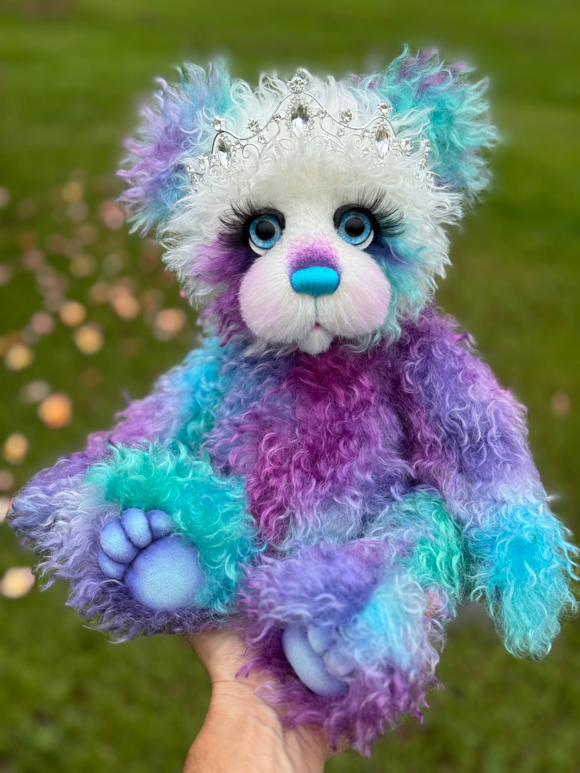 Curlylocks Mohair - Hand Dyed Bright Rainbow - Fat 1/8m - DEC103