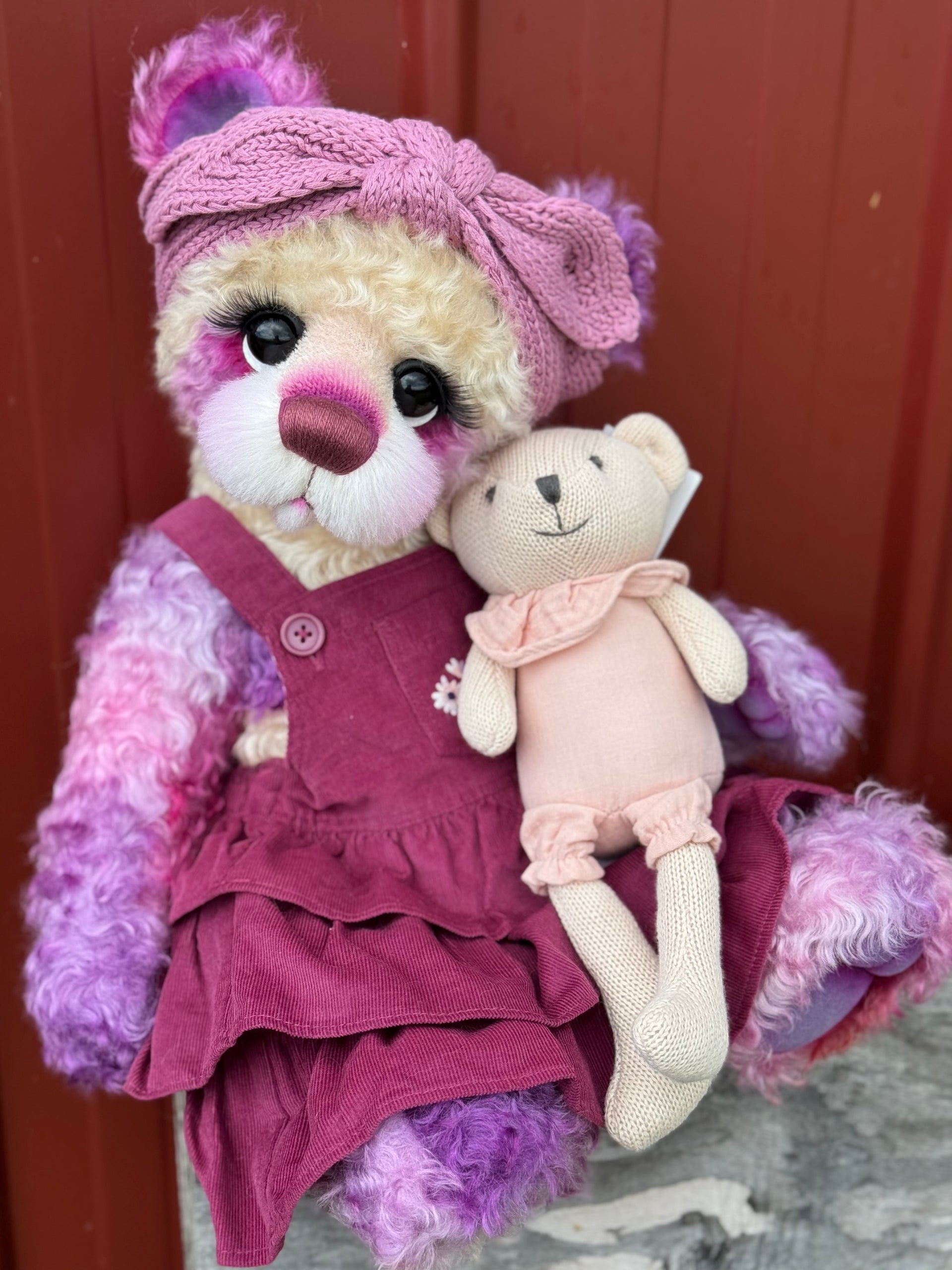 Cynthia Plumwing - 18" Hand-dyed Supercurls Mohair Artist Bear by Emma's Bears - OOAK