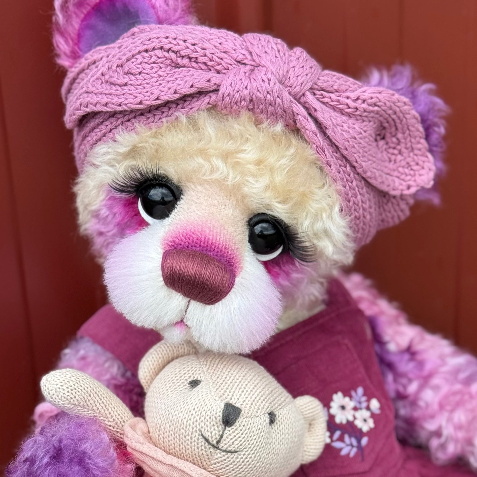 Cynthia Plumwing - 18" Hand-dyed Supercurls Mohair Artist Bear by Emma's Bears - OOAK