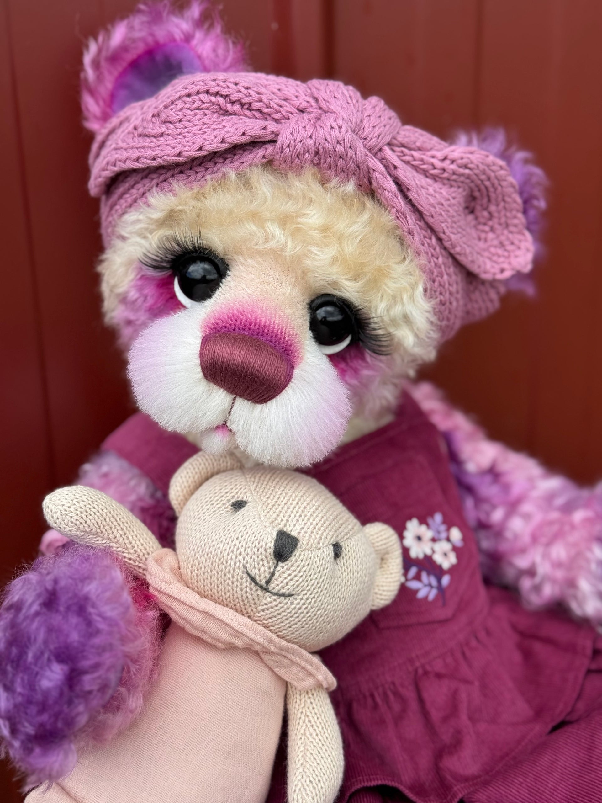 Cynthia Plumwing - 18" Hand-dyed Supercurls Mohair Artist Bear by Emma's Bears - OOAK