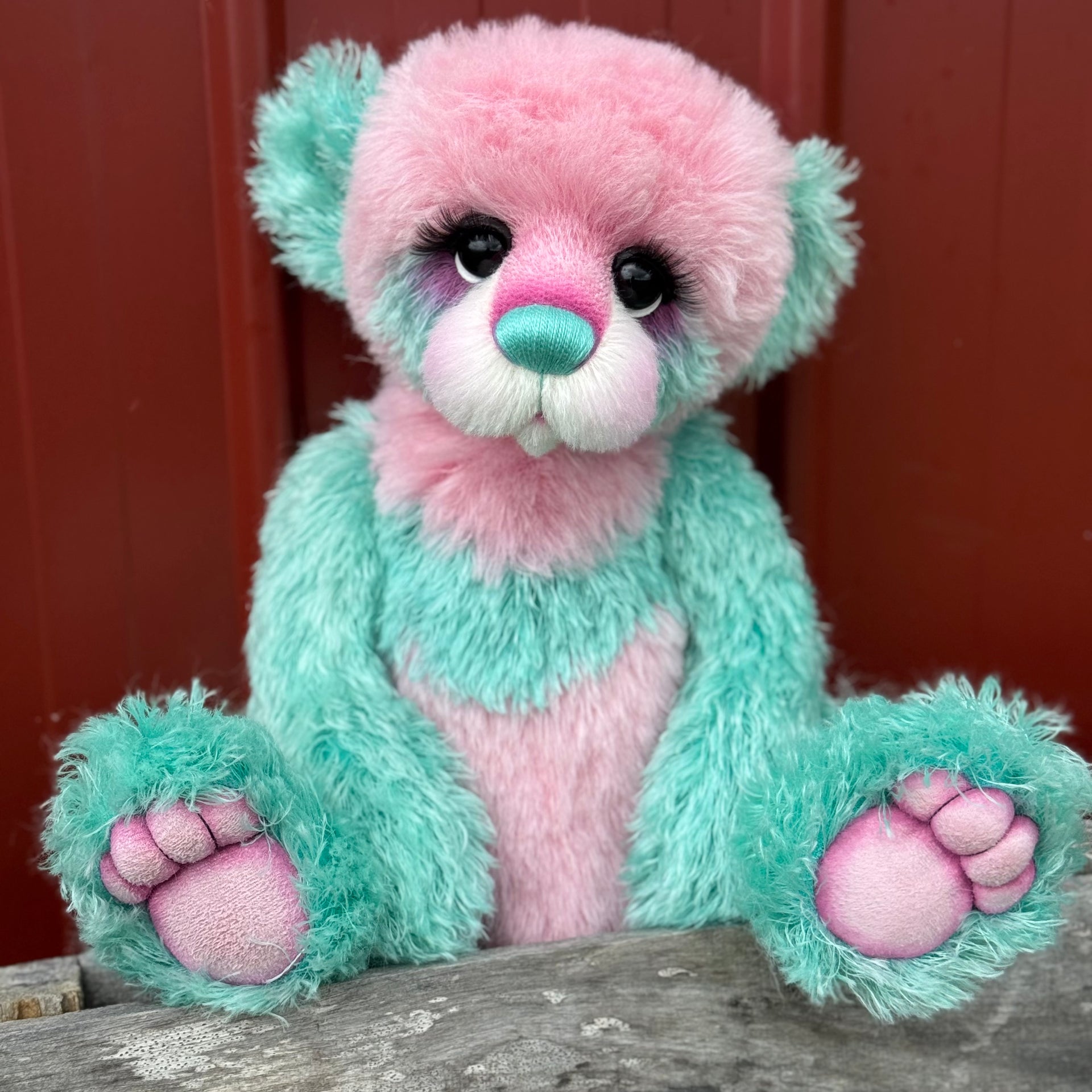 Prudence Daysong - 18" Hand-dyed Alpaca and Mohair Artist Bear by Emma's Bears - OOAK