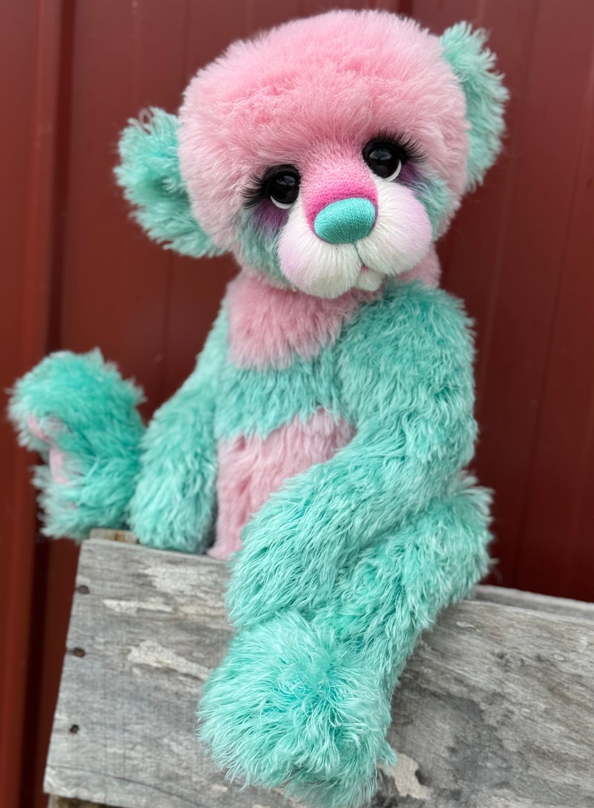 Prudence Daysong - 18" Hand-dyed Alpaca and Mohair Artist Bear by Emma's Bears - OOAK