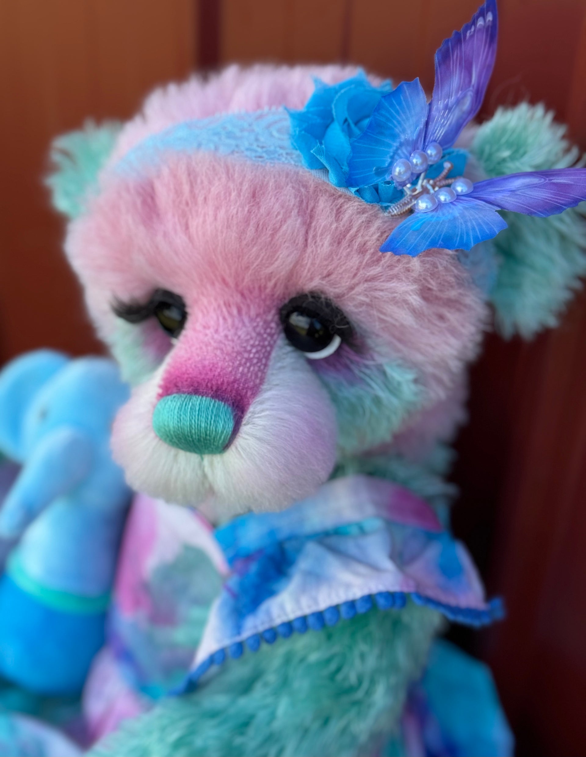 Prudence Daysong - 18" Hand-dyed Alpaca and Mohair Artist Bear by Emma's Bears - OOAK