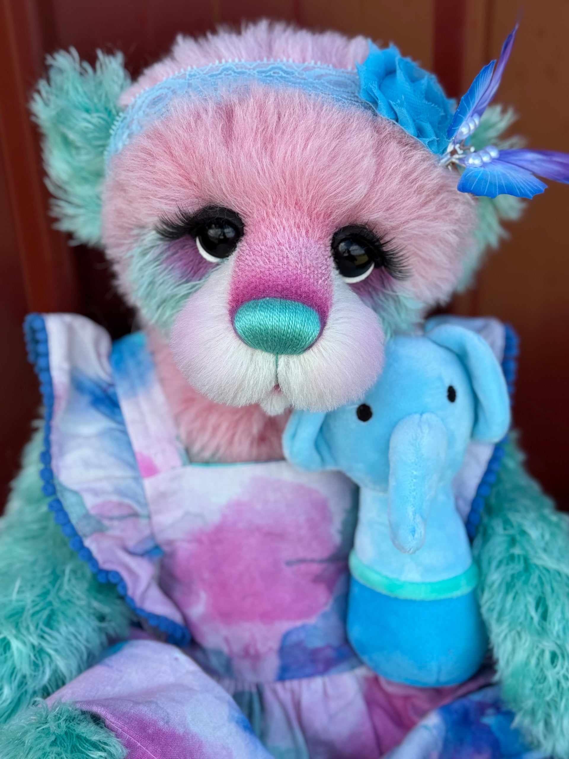 Prudence Daysong - 18" Hand-dyed Alpaca and Mohair Artist Bear by Emma's Bears - OOAK