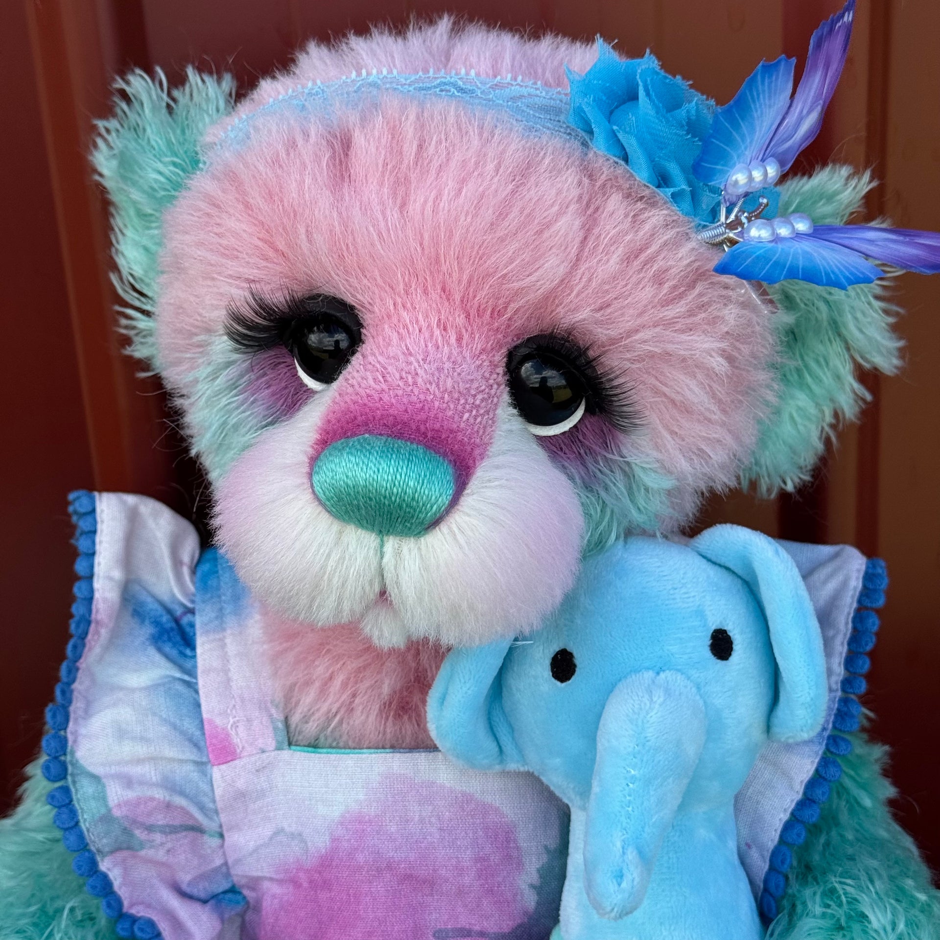 Prudence Daysong - 18" Hand-dyed Alpaca and Mohair Artist Bear by Emma's Bears - OOAK