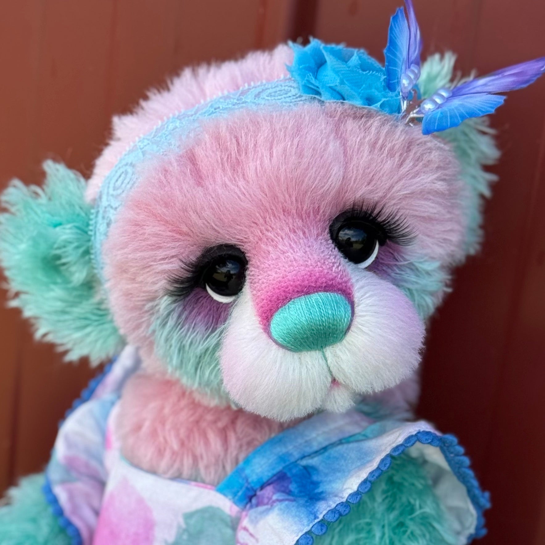 Prudence Daysong - 18" Hand-dyed Alpaca and Mohair Artist Bear by Emma's Bears - OOAK