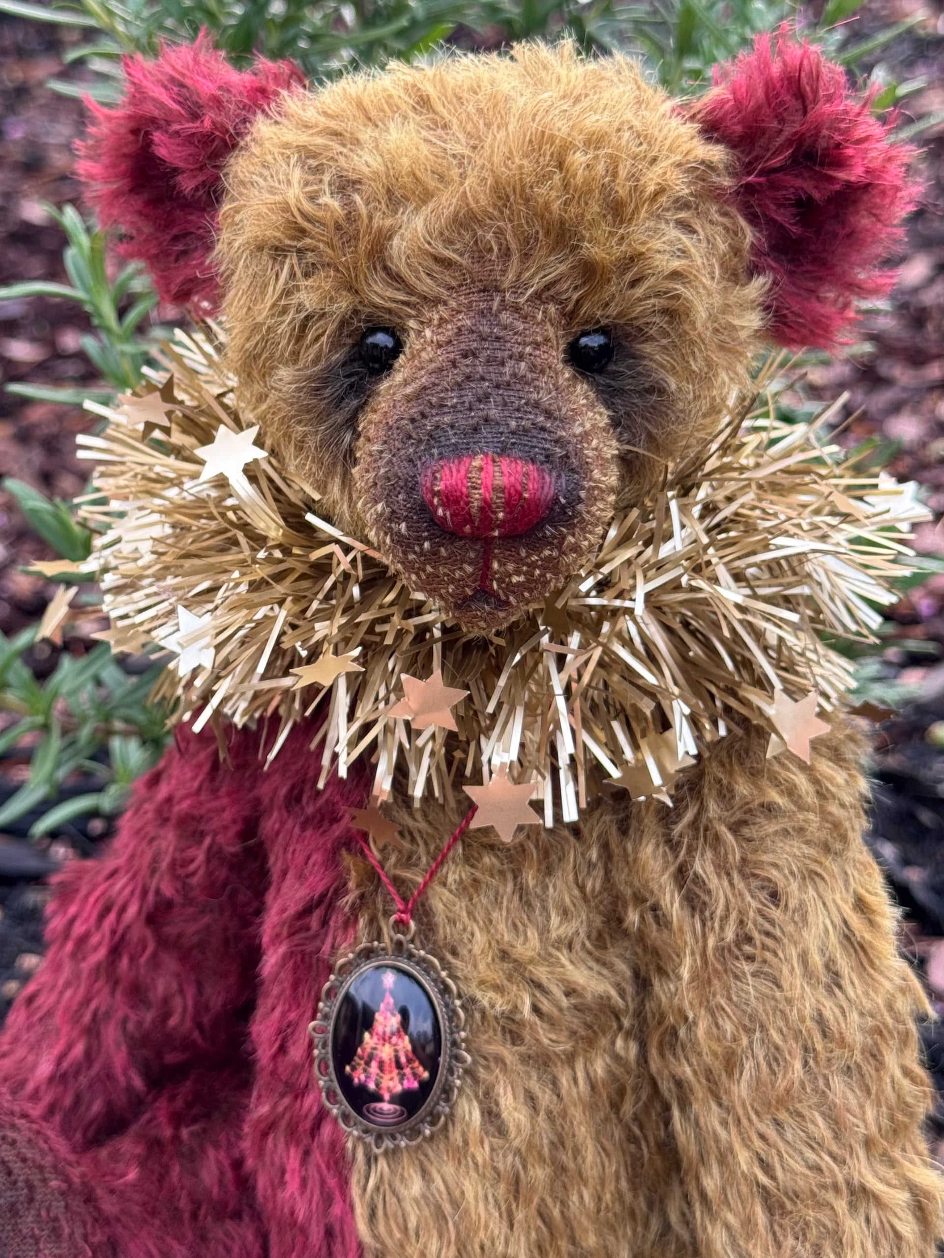 Clement - 12" Traditional mohair Christmas bear by Emma's Bears - OOAK