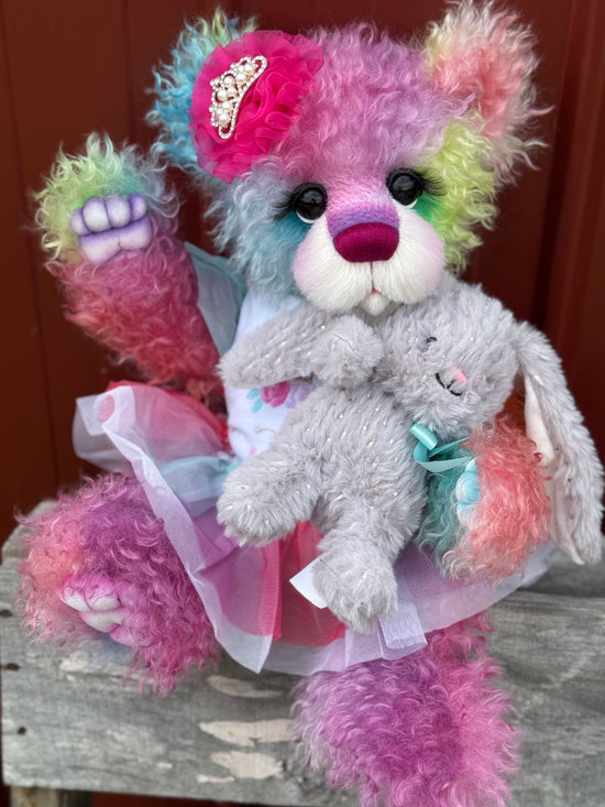 Fenella Figbutton - 18" Hand-dyed Curlylocks Mohair Artist Bear by Emma's Bears - OOAK