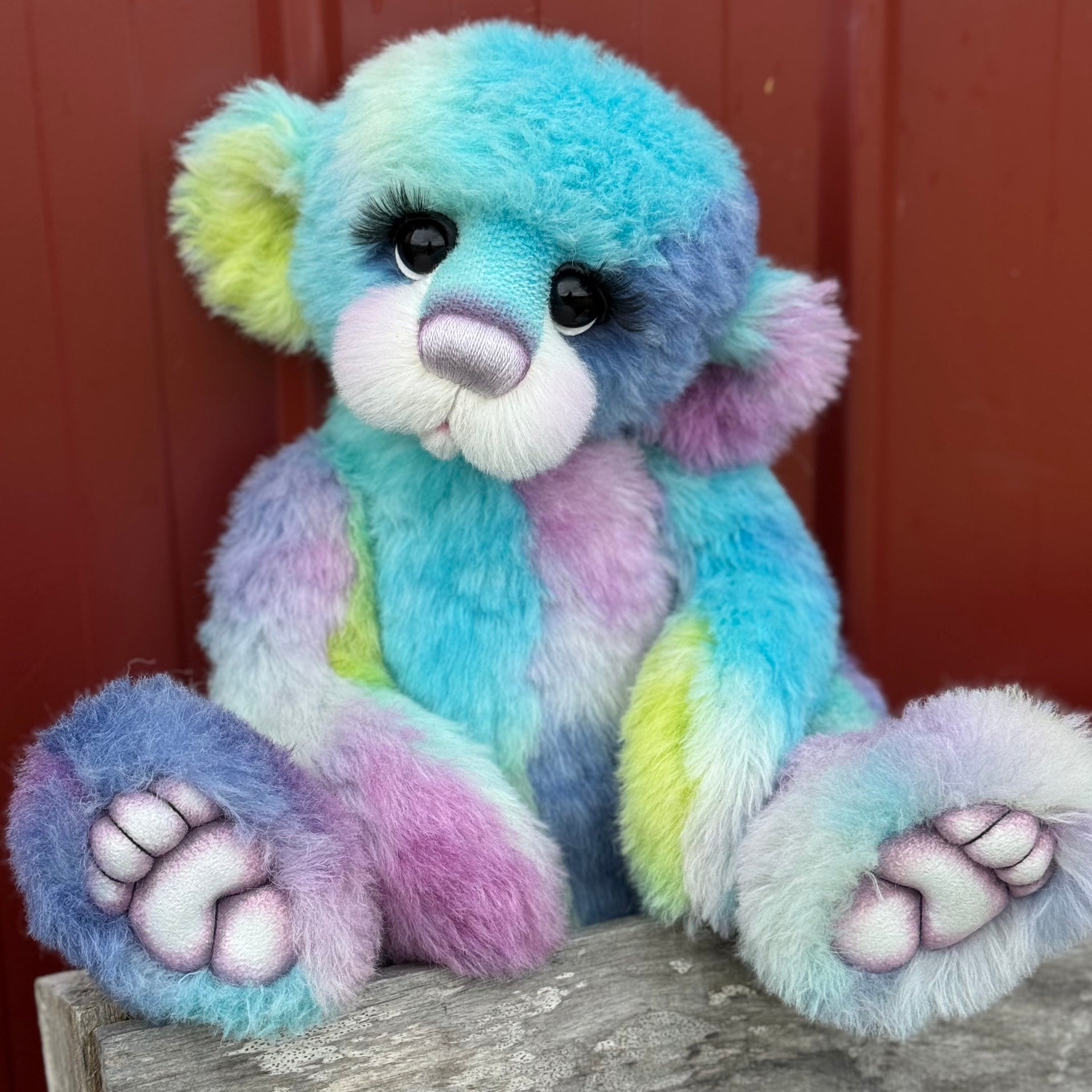 Annie-Belle Cuddles - 17" Hand-dyed Alpaca Artist Bear by Emma's Bears - OOAK
