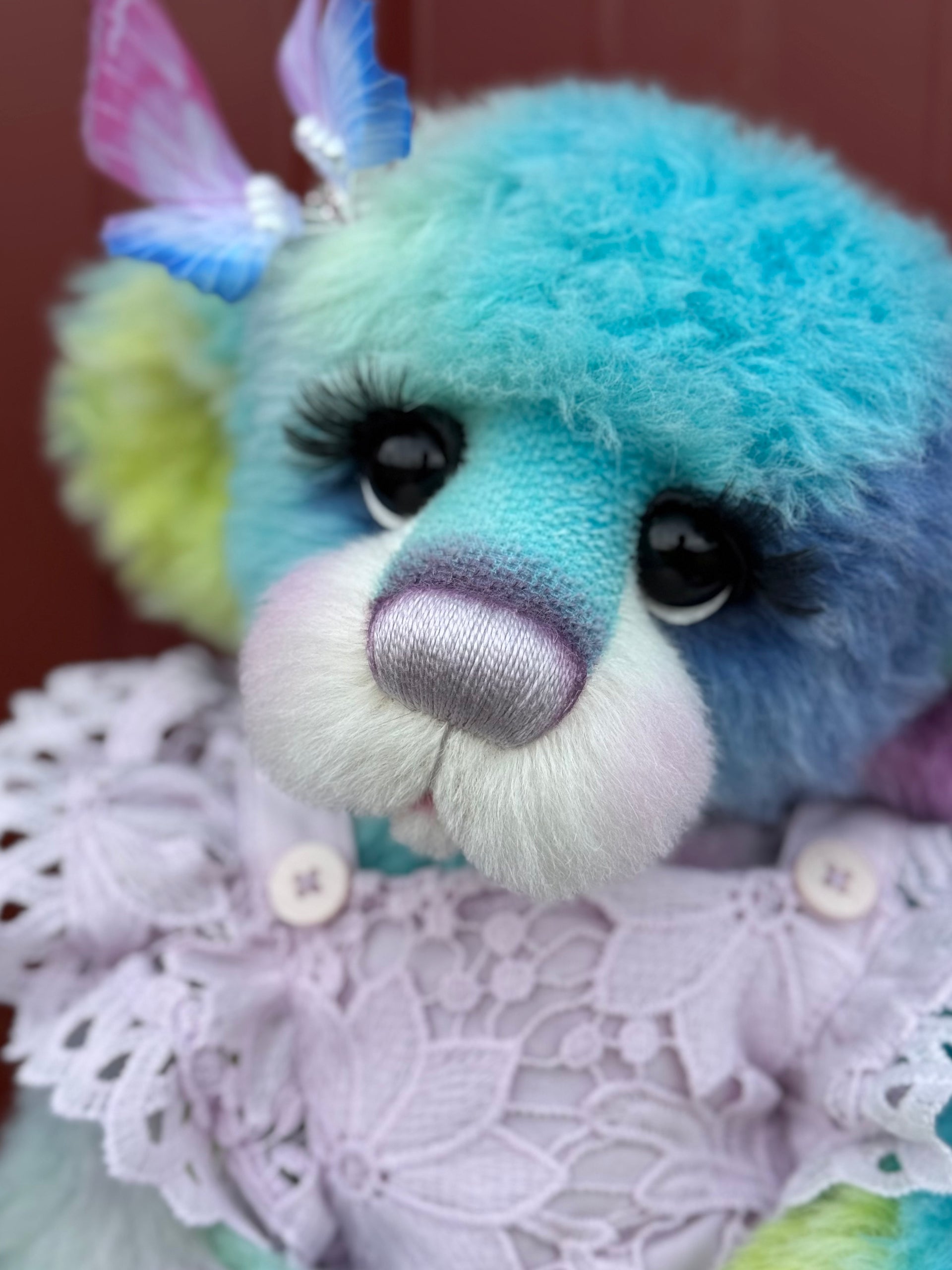 Annie-Belle Cuddles - 17" Hand-dyed Alpaca Artist Bear by Emma's Bears - OOAK