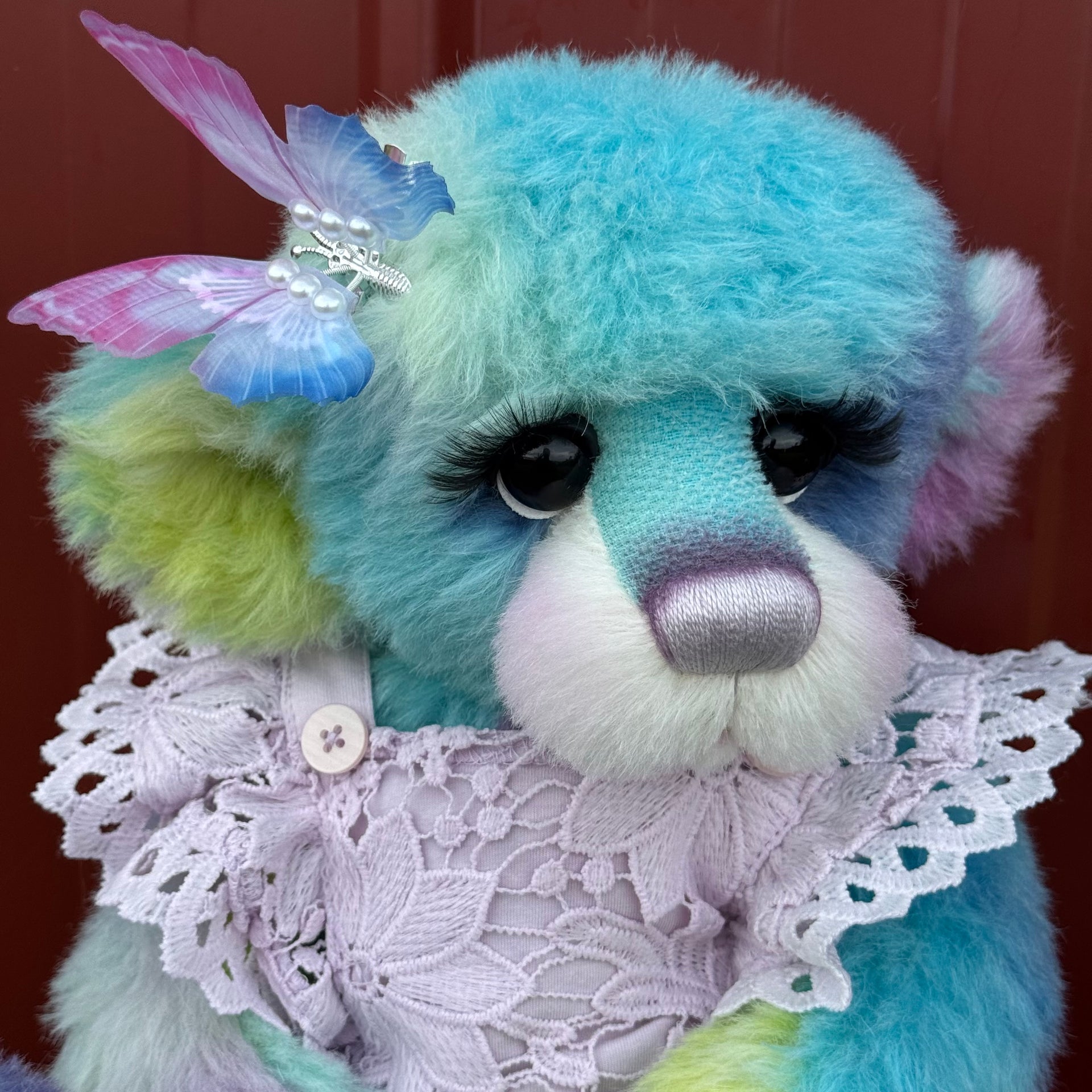 Annie-Belle Cuddles - 17" Hand-dyed Alpaca Artist Bear by Emma's Bears - OOAK