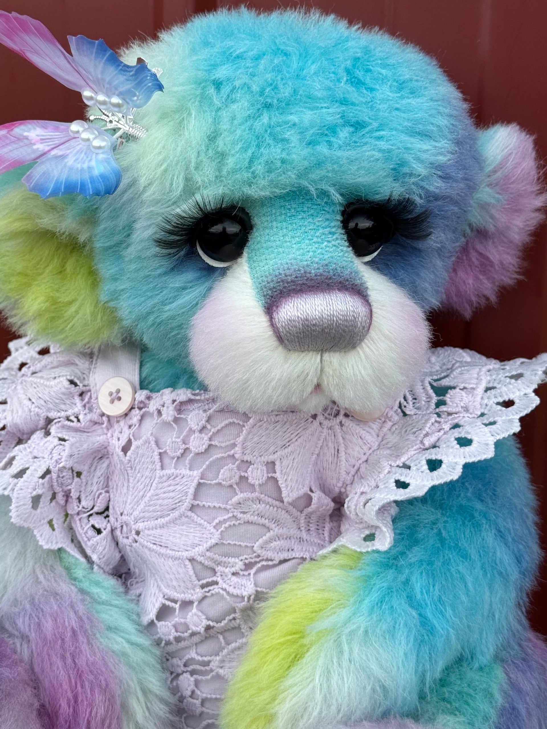 Annie-Belle Cuddles - 17" Hand-dyed Alpaca Artist Bear by Emma's Bears - OOAK