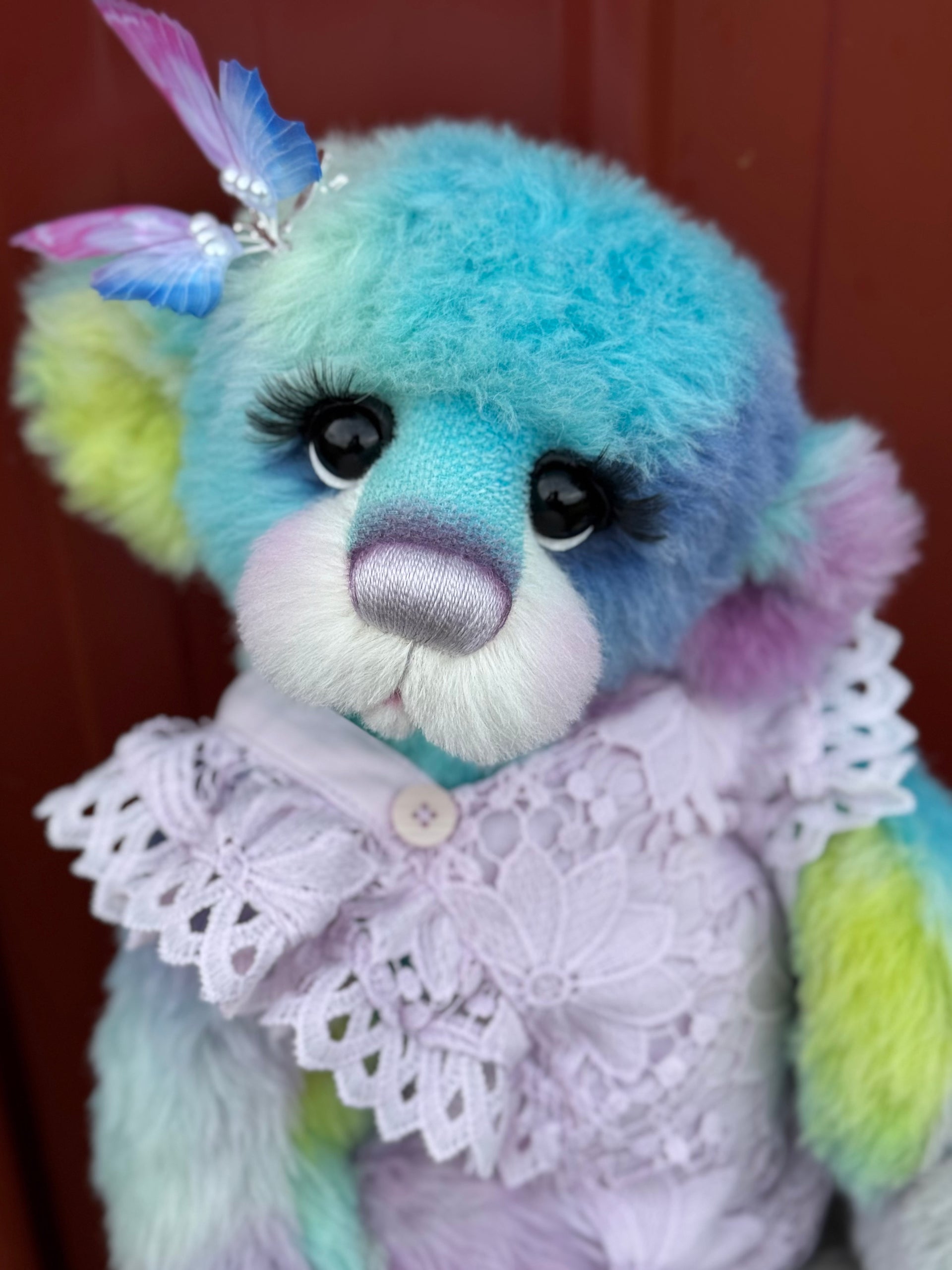 Annie-Belle Cuddles - 17" Hand-dyed Alpaca Artist Bear by Emma's Bears - OOAK