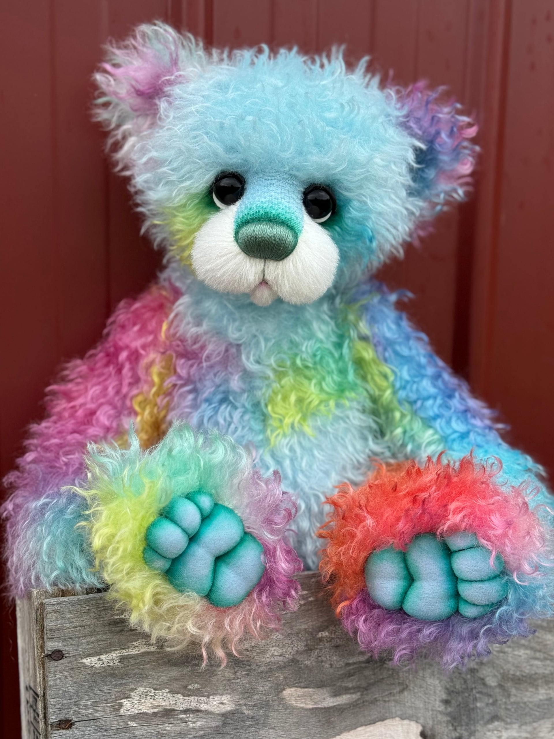 Georgie Jellybite - 19" Hand-dyed Curlylocks Mohair Artist Bear by Emma's Bears - OOAK
