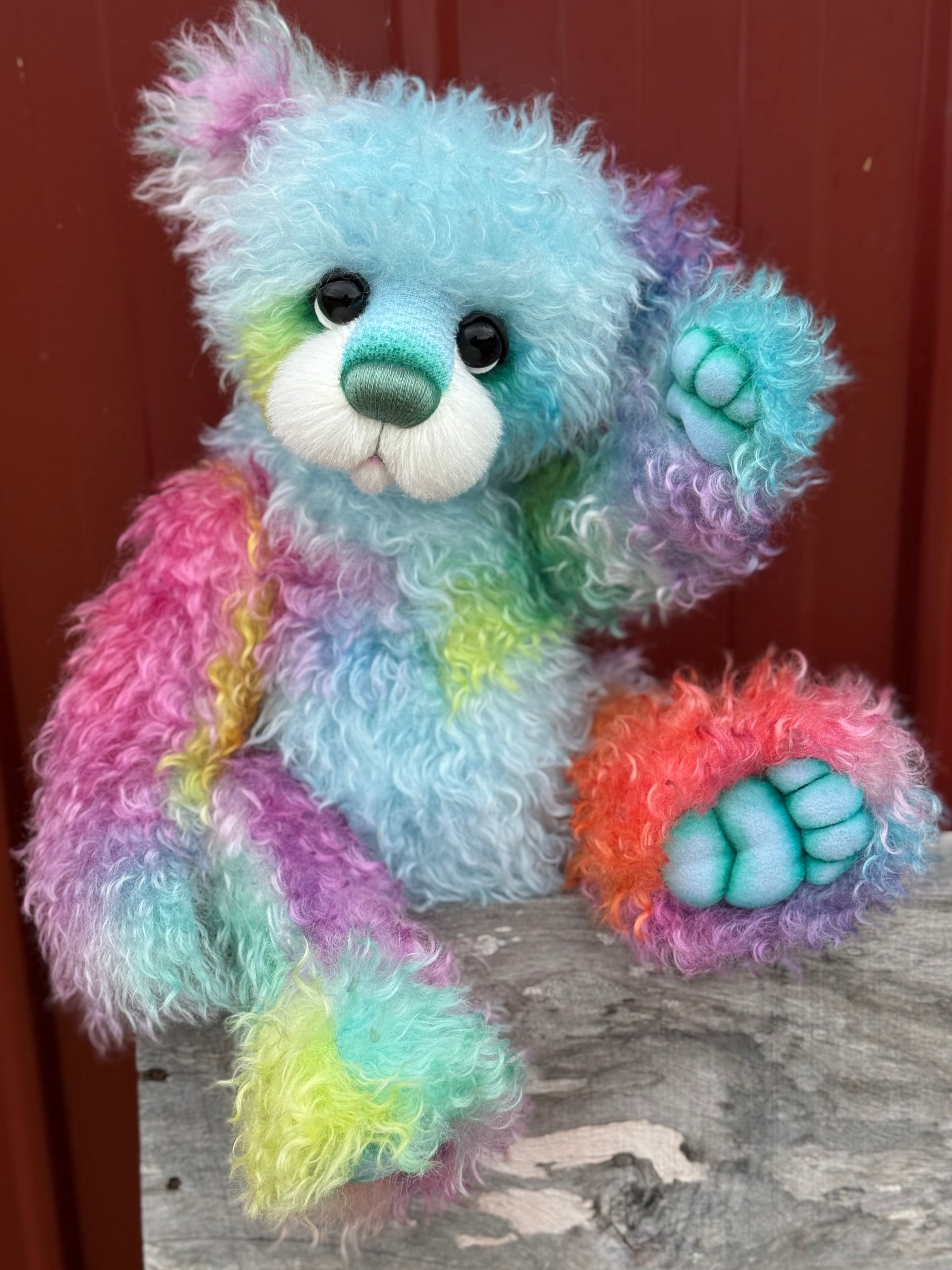 Georgie Jellybite - 19" Hand-dyed Curlylocks Mohair Artist Bear by Emma's Bears - OOAK