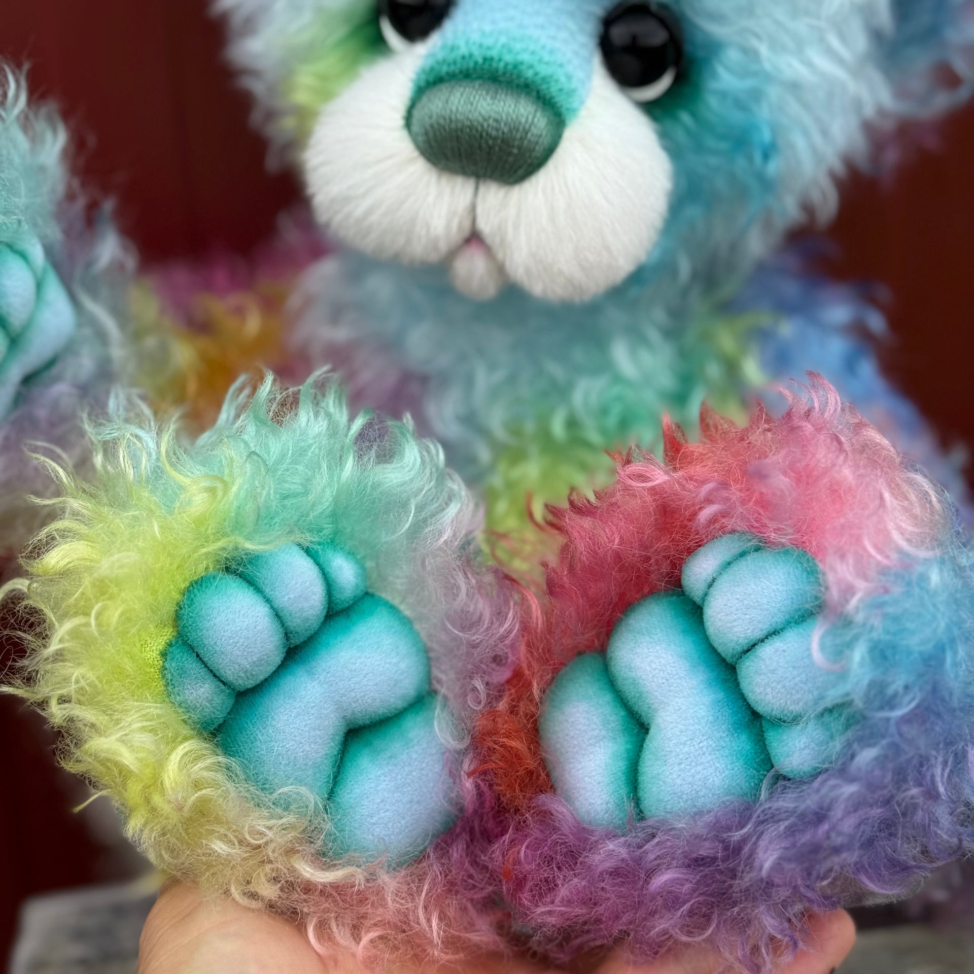 Georgie Jellybite - 19" Hand-dyed Curlylocks Mohair Artist Bear by Emma's Bears - OOAK