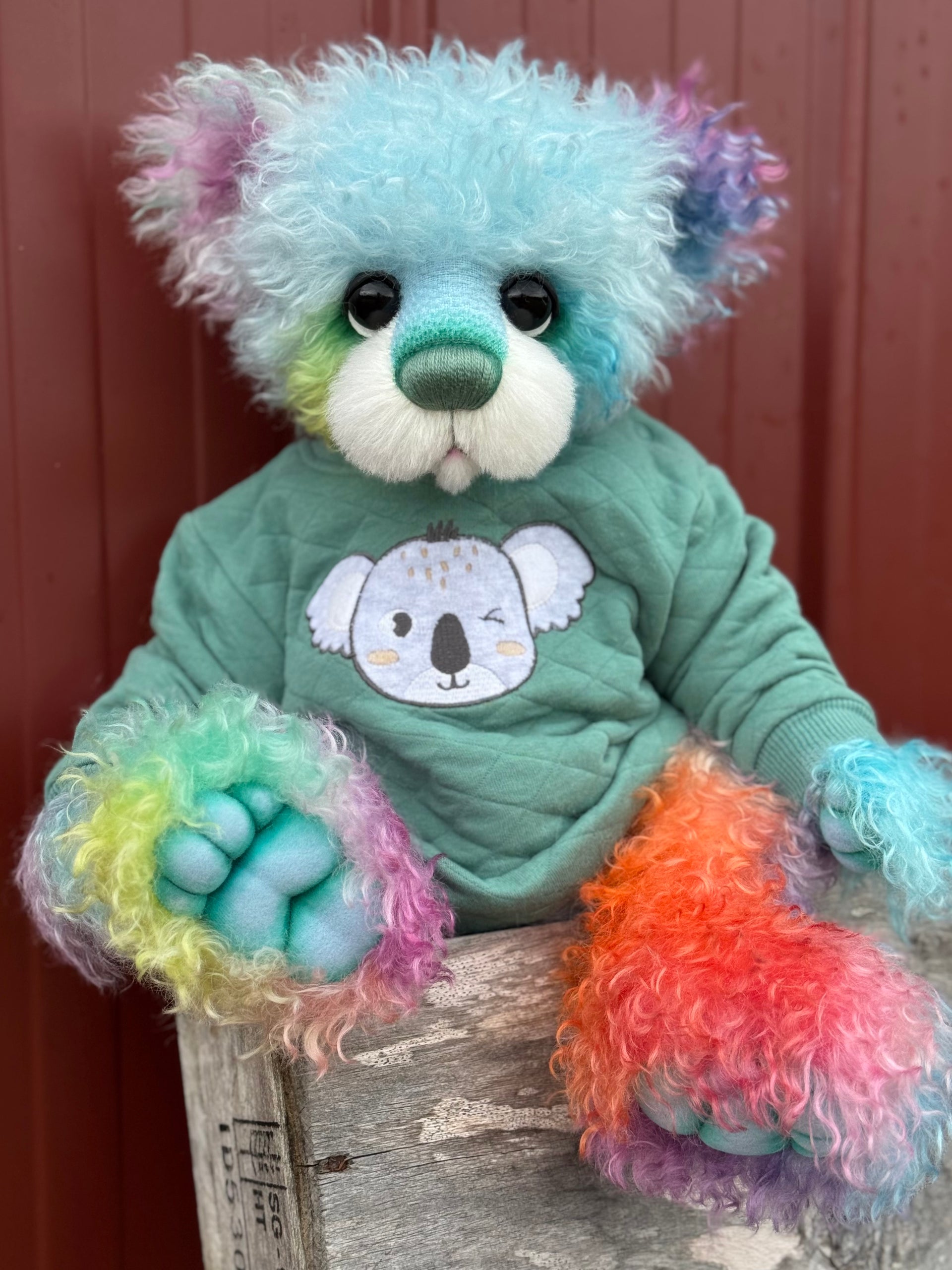 Georgie Jellybite - 19" Hand-dyed Curlylocks Mohair Artist Bear by Emma's Bears - OOAK