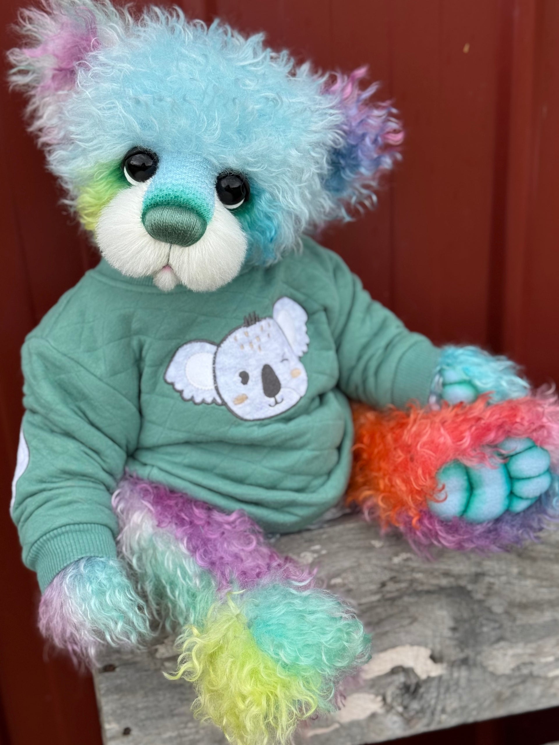 Georgie Jellybite - 19" Hand-dyed Curlylocks Mohair Artist Bear by Emma's Bears - OOAK