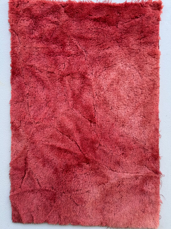 10mm Alpaca  - Hand Dyed Ruby Grapefruit - Fat 1/8m  - DEC001