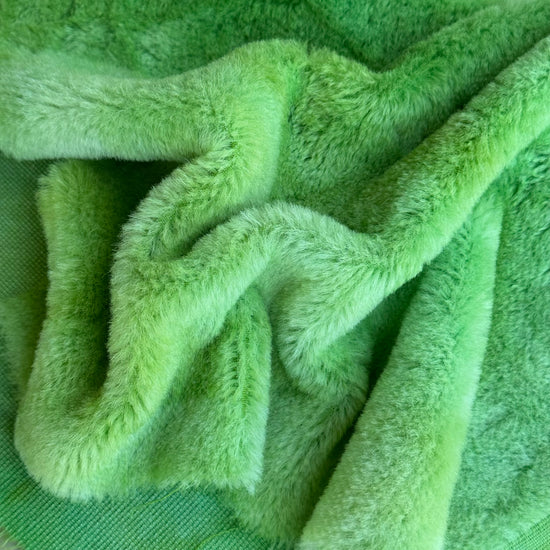 10mm Alpaca  - Hand Dyed Lime Batik - Fat 1/8m  - DEC005