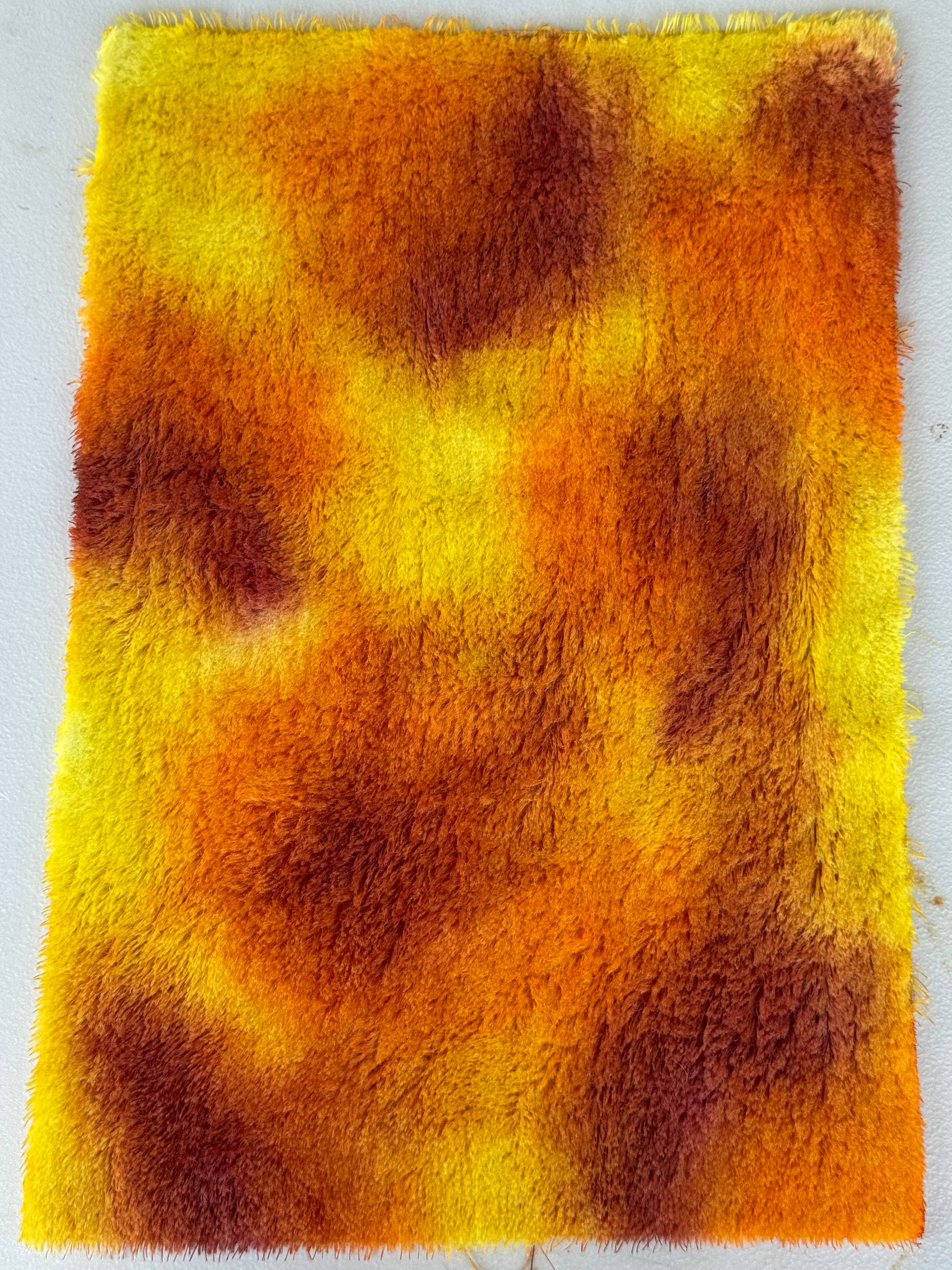 10mm Alpaca  - Hand Dyed Firestorm - Fat 1/8m  - DEC008