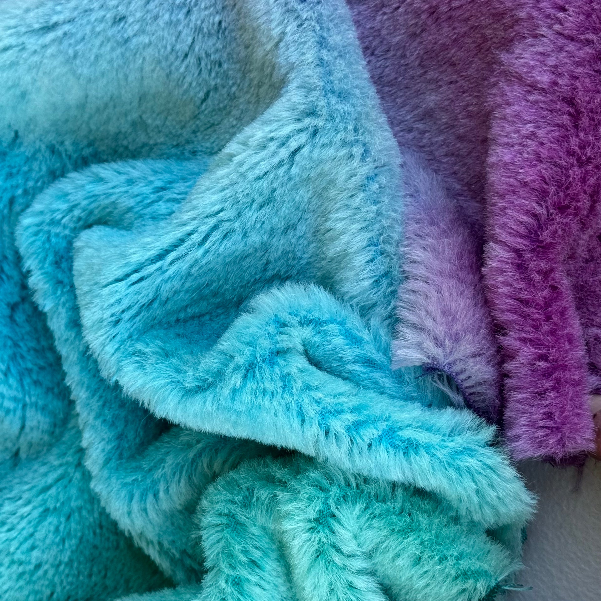 10mm Alpaca  - Hand Dyed Cool Waters - Fat 1/8m  - DEC010