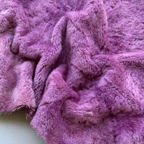 10mm Alpaca  - Hand Dyed Plum Berry Batik - Fat 1/4m  - DEC014