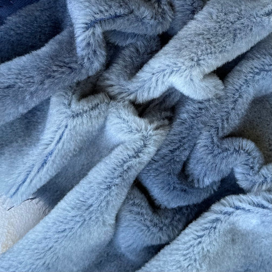 10mm Alpaca  - Hand Dyed Blue Steel Batik - Fat 1/4m  - DEC018