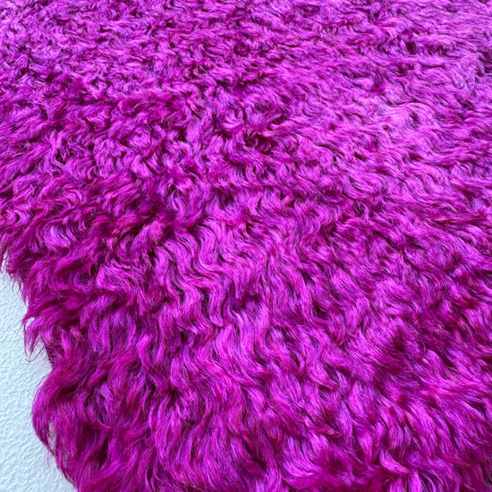 Crimped Mohair/Viscose - Hand Dyed Deepest Orchid - Fat 1/8m - DEC066