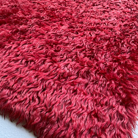 Crimped Mohair/Viscose - Hand Dyed Ruby Earth - Fat 1/8m - DEC067