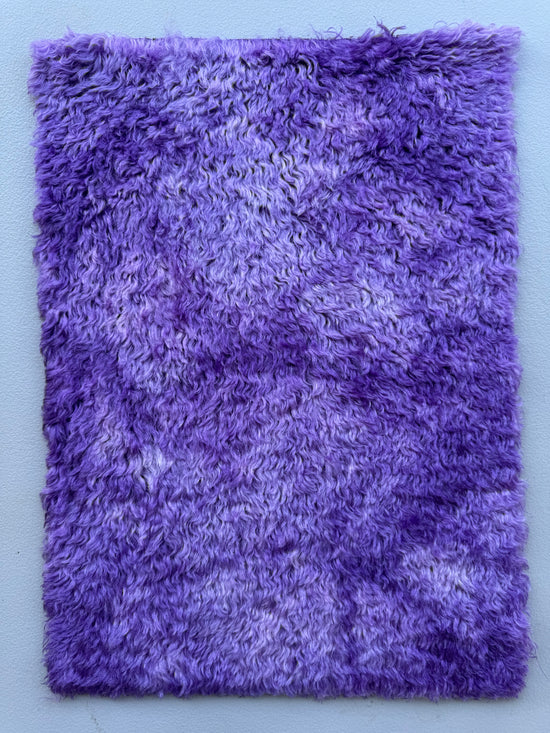 Crimped Mohair/Viscose - Hand Dyed Amethyst Batik - Fat 1/8m - DEC069