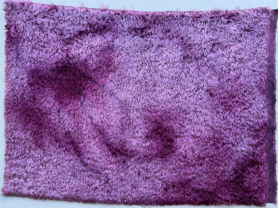 Crimped Mohair/Viscose - Hand Dyed Plum Batik - Fat 1/4m - DEC074