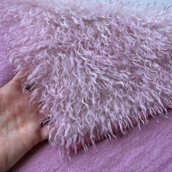 Curlylocks Mohair - Hand Dyed Baby Pink - Fat 1/8m - DEC097