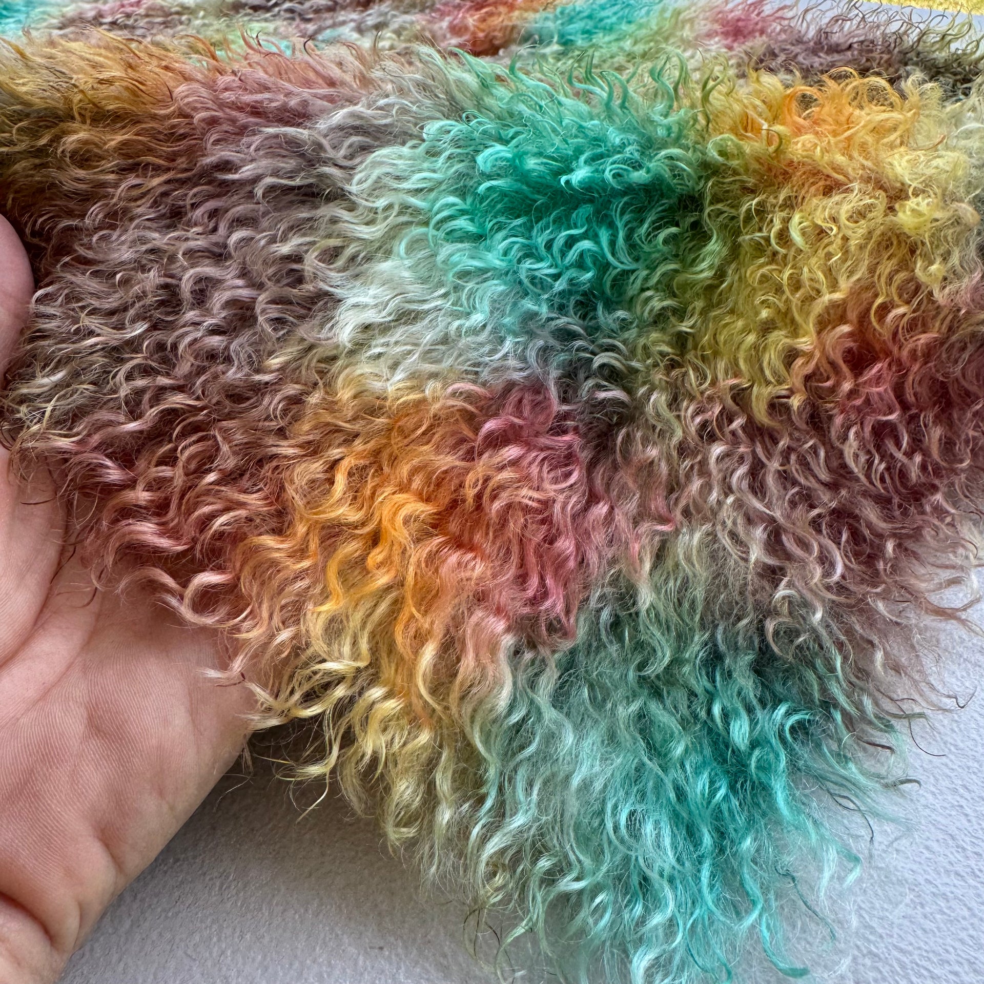 Curlylocks Mohair - Hand Dyed Autumn Leaves - Fat 1/4m - DEC118