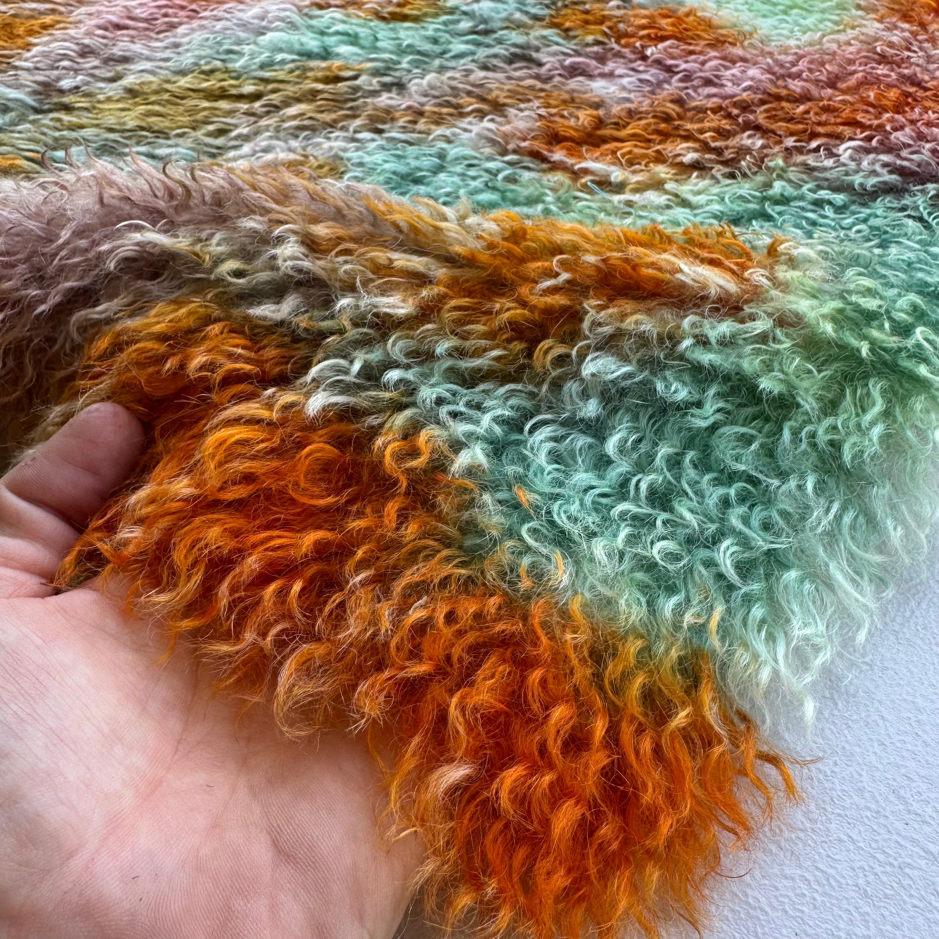 Curlylocks Mohair - Hand Dyed Bushwalk - Fat 1/4m - DEC123