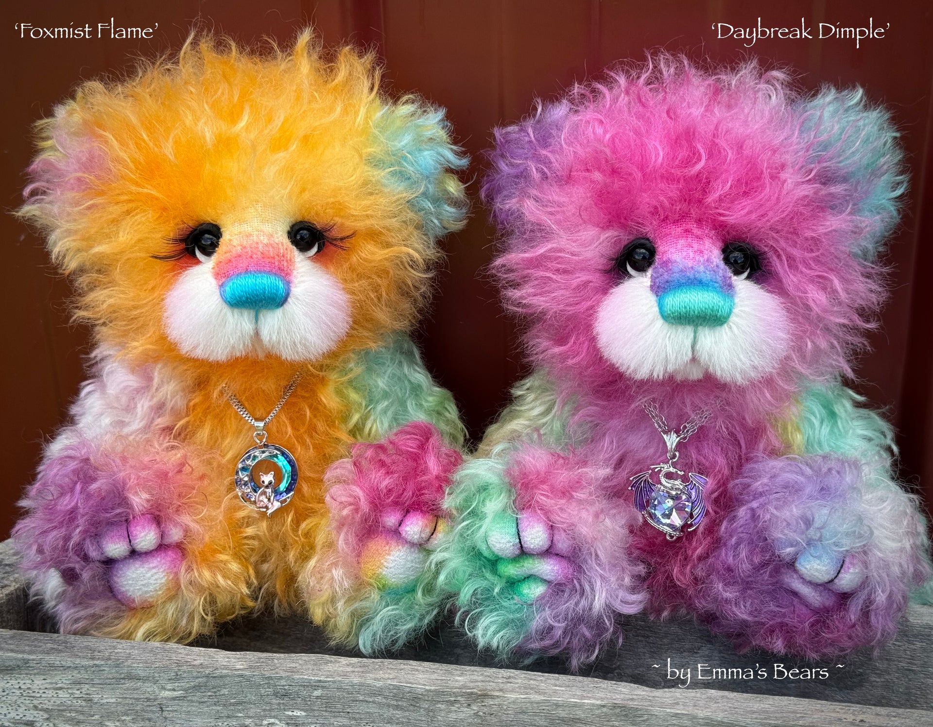 Daybreak Dimple - 9" Hand-dyed Mohair Artist Bear by Emma's Bears - OOAK