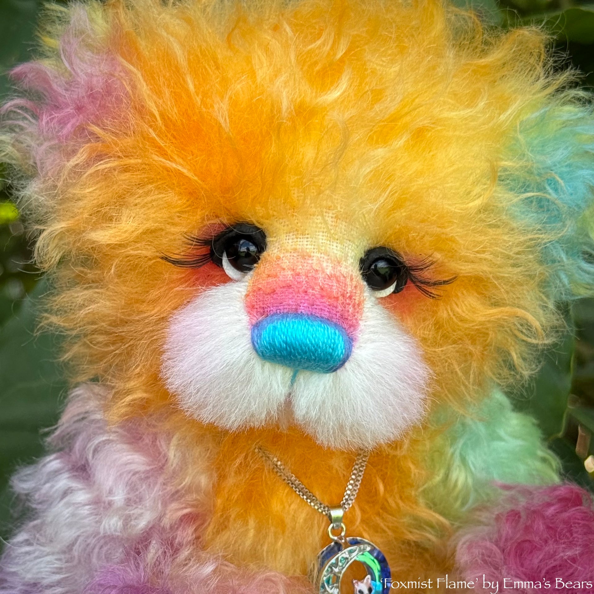 Foxmist Flame - 9" Hand-dyed Mohair Artist Bear by Emma's Bears - OOAK