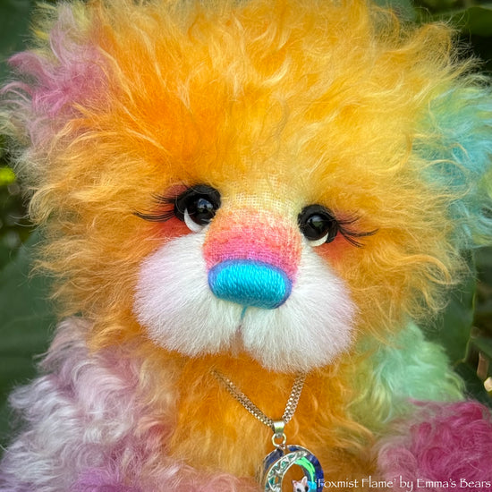 Foxmist Flame - 9" Hand-dyed Mohair Artist Bear by Emma's Bears - OOAK