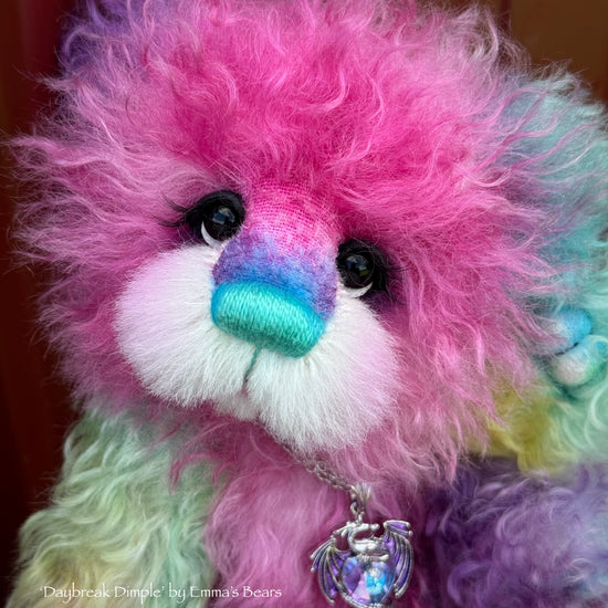 Daybreak Dimple - 9" Hand-dyed Mohair Artist Bear by Emma's Bears - OOAK