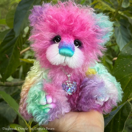 Daybreak Dimple - 9" Hand-dyed Mohair Artist Bear by Emma's Bears - OOAK