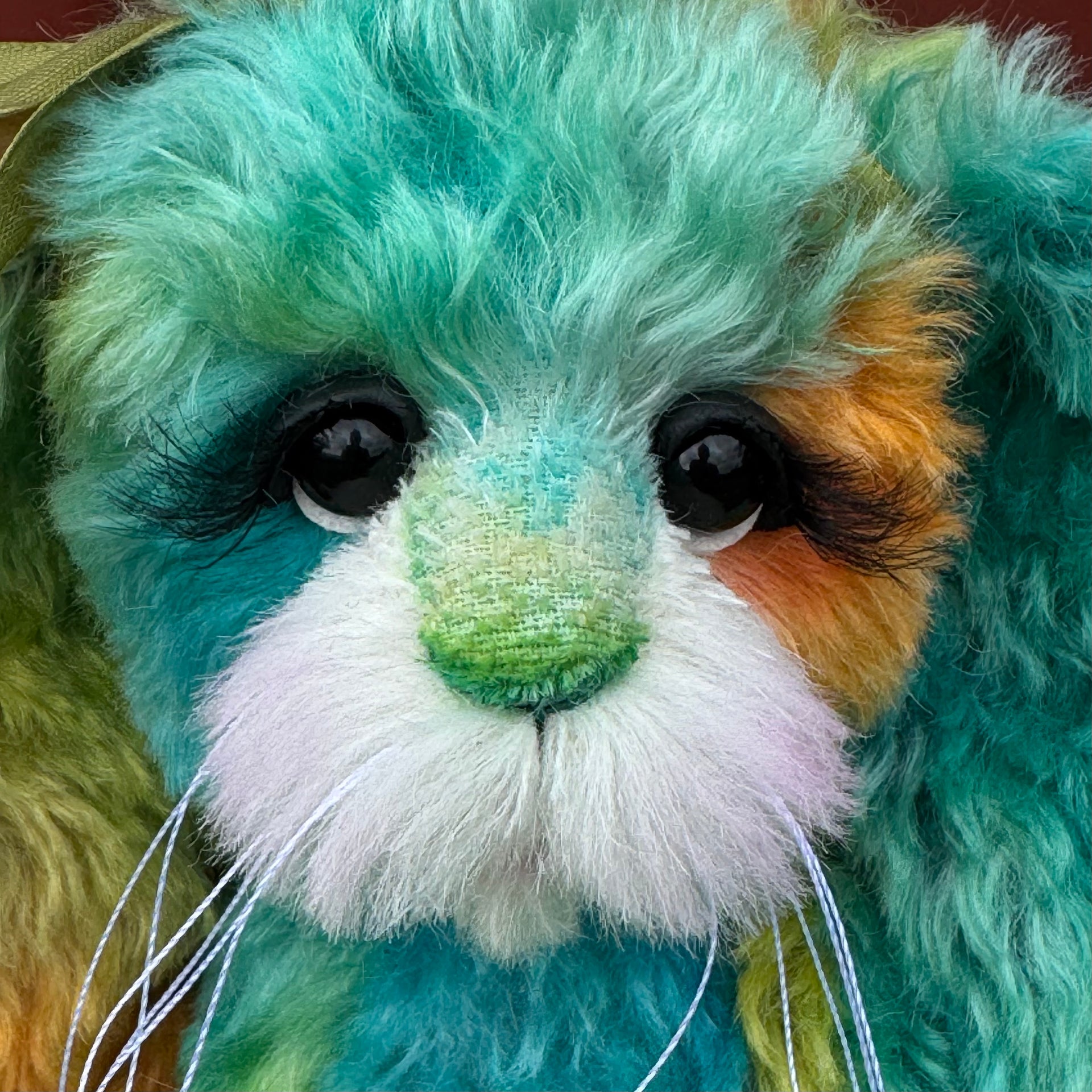 FireOpal - 12" Hand-Dyed Mohair Bunny by Emma's Bears - OOAK