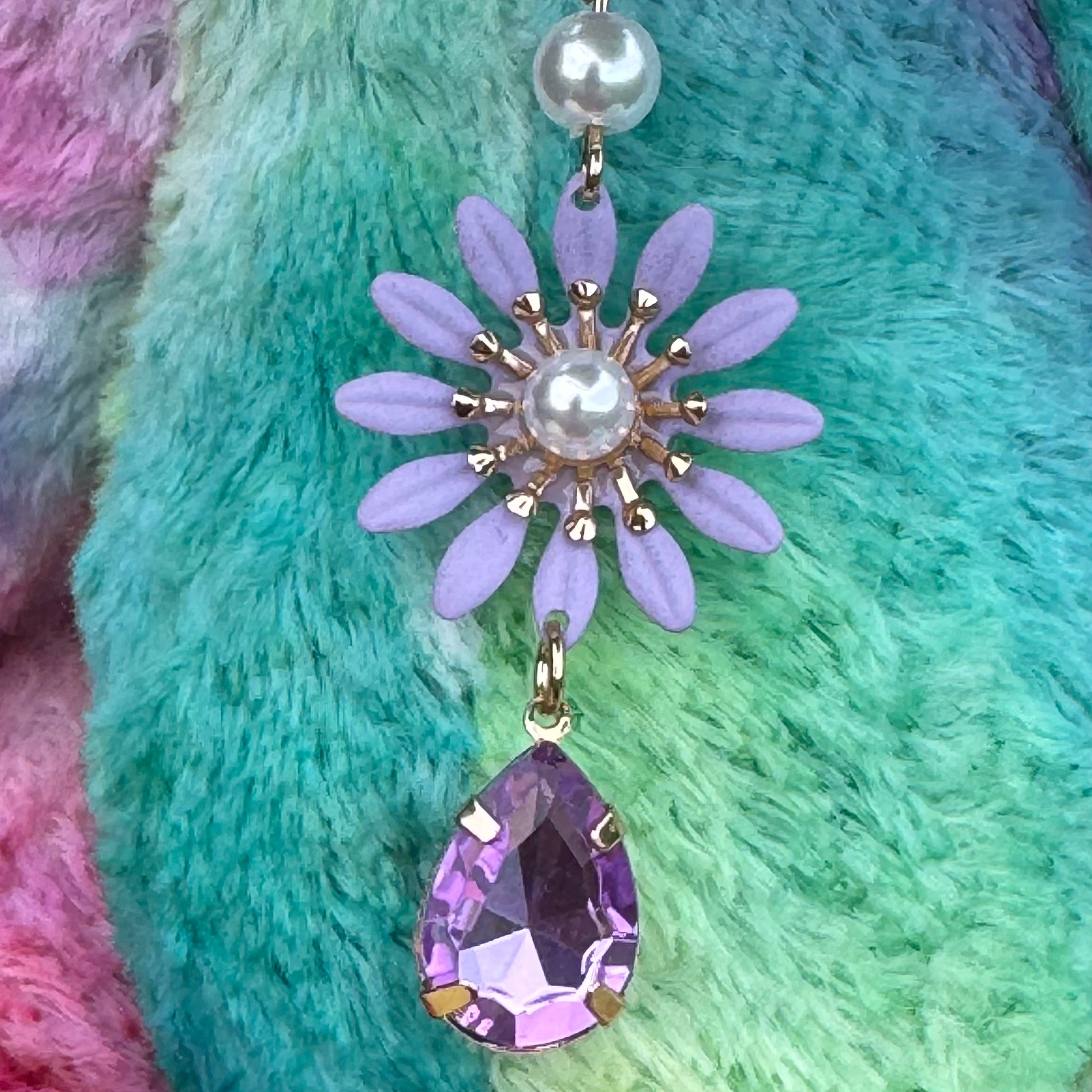 Medley - 10" Hand-dyed Rainbow Viscose artist bear by Emma's Bears - OOAK