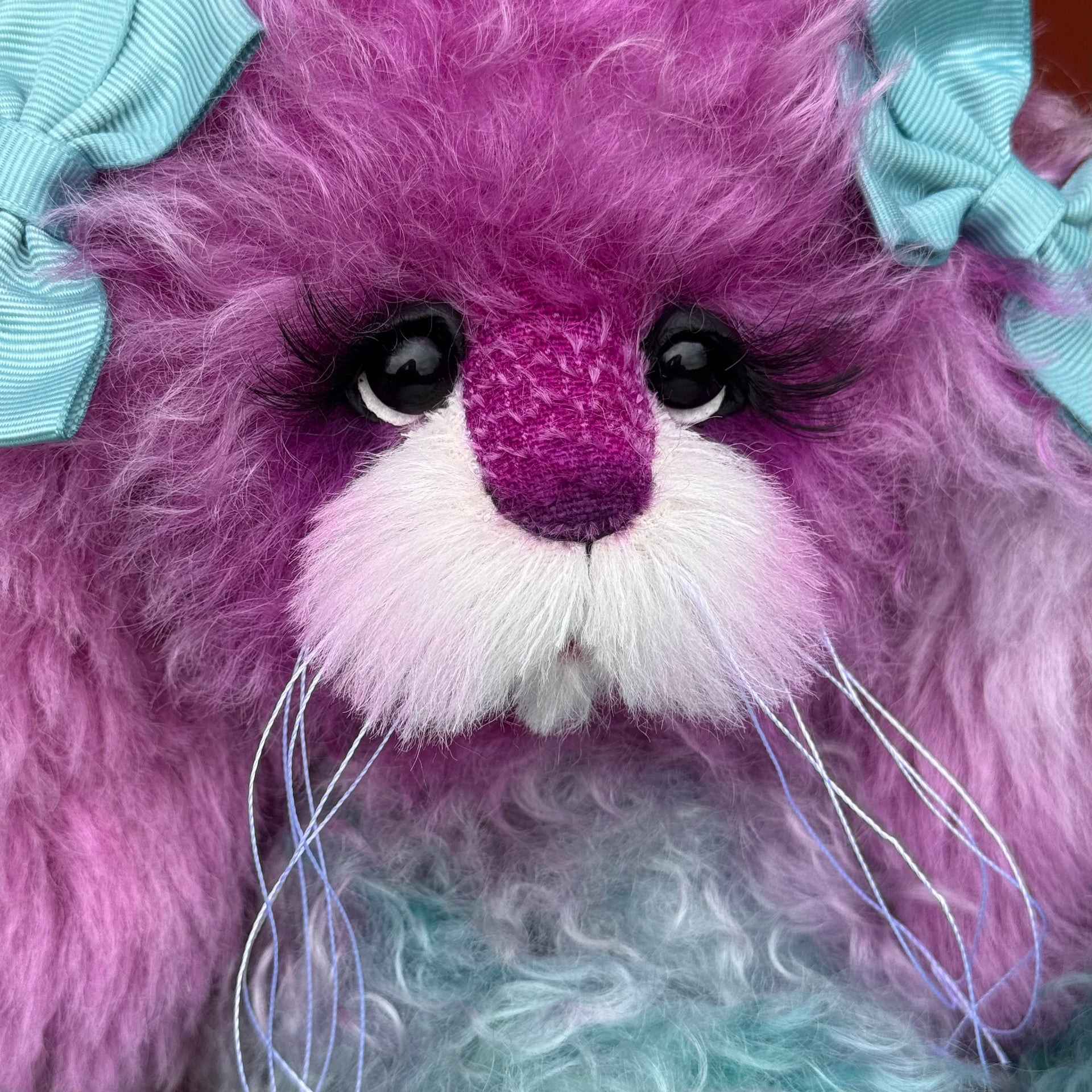 Alexandrite - 12" Hand-Dyed Mohair Bunny by Emma's Bears - OOAK