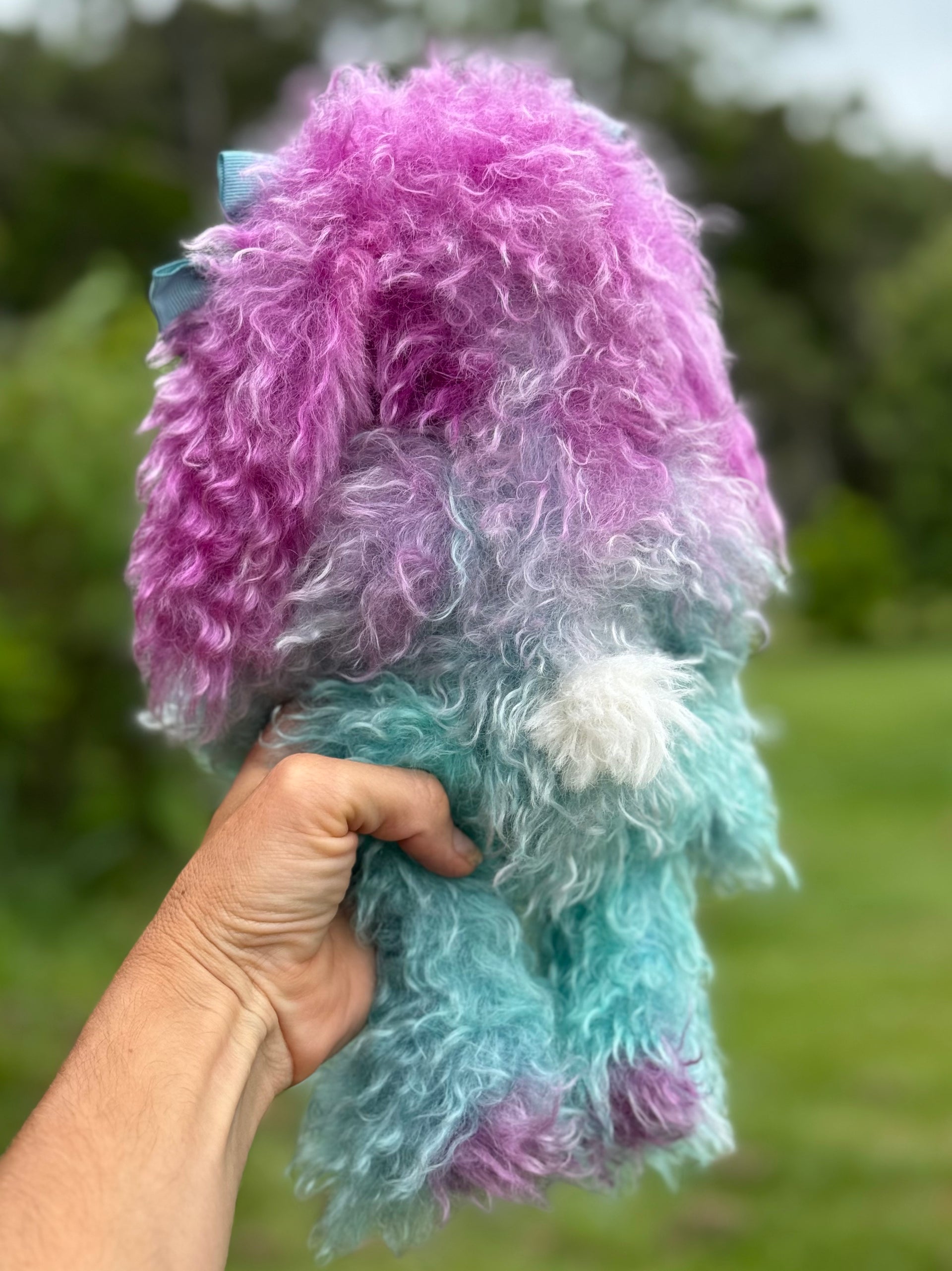 Alexandrite - 12" Hand-Dyed Mohair Bunny by Emma's Bears - OOAK