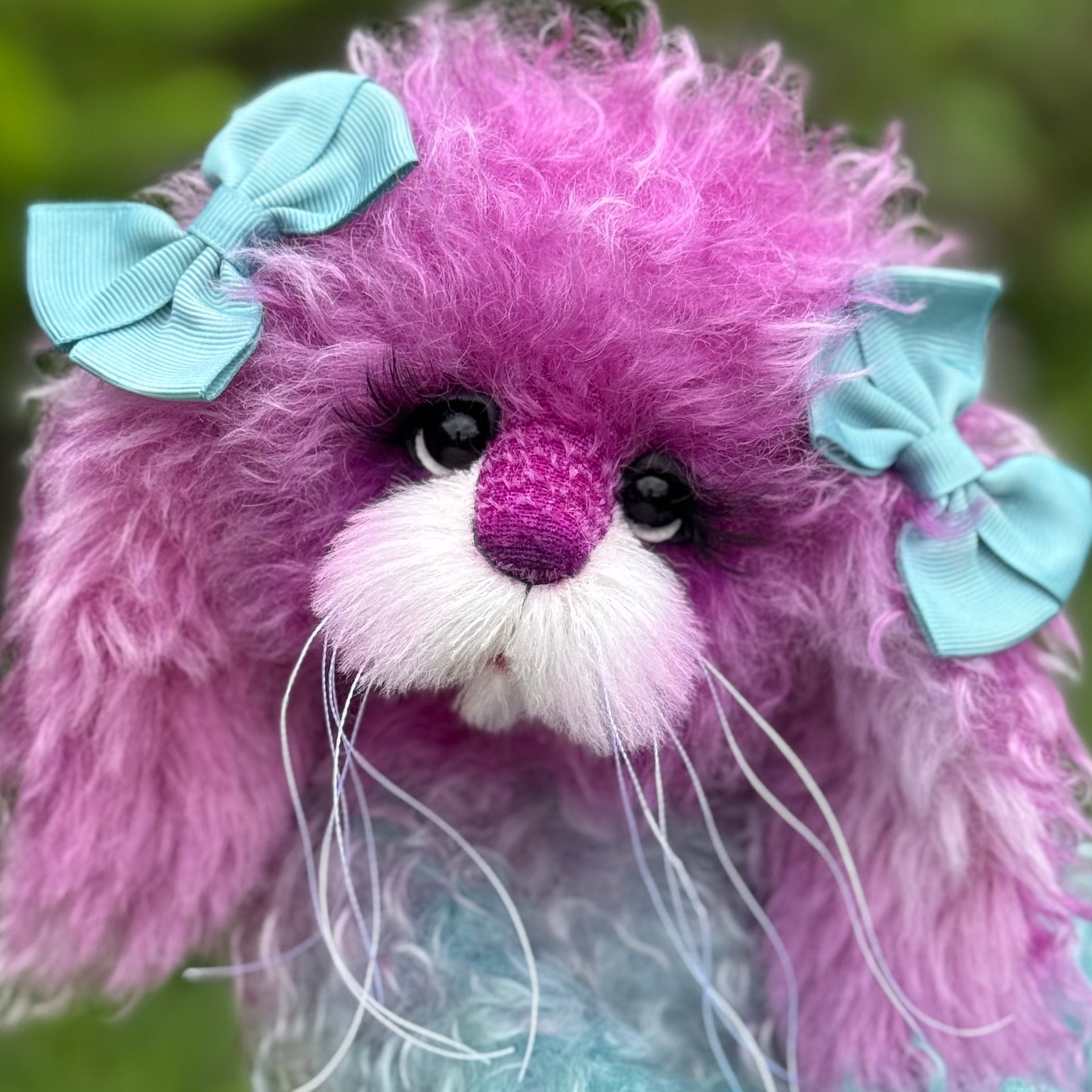 Alexandrite - 12" Hand-Dyed Mohair Bunny by Emma's Bears - OOAK