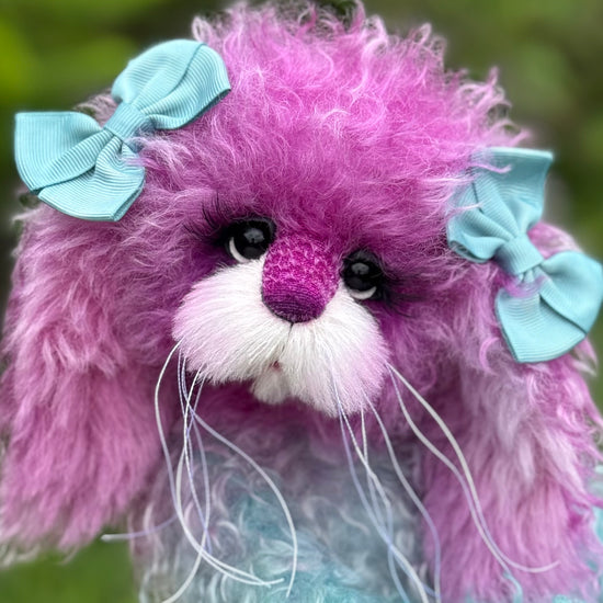 Alexandrite - 12" Hand-Dyed Mohair Bunny by Emma's Bears - OOAK