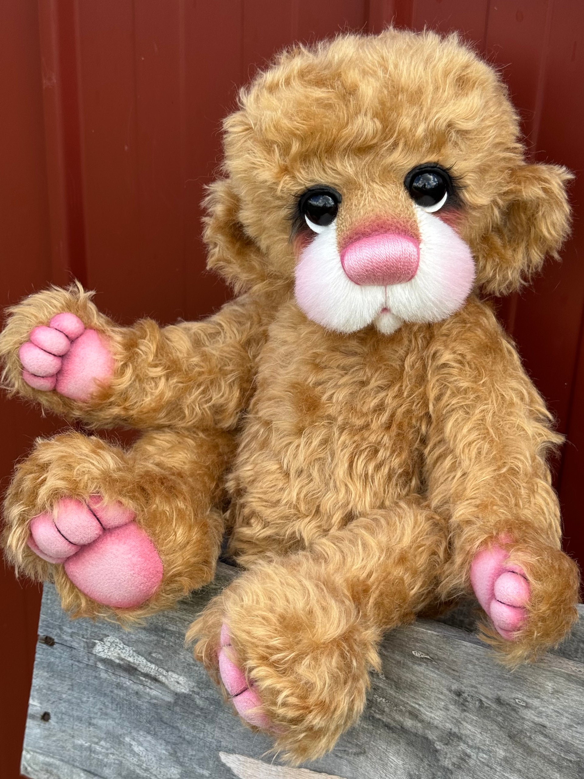 Lilibet Flower - 17" Golden Mohair EASTER Artist Bear by Emma's Bears - OOAK