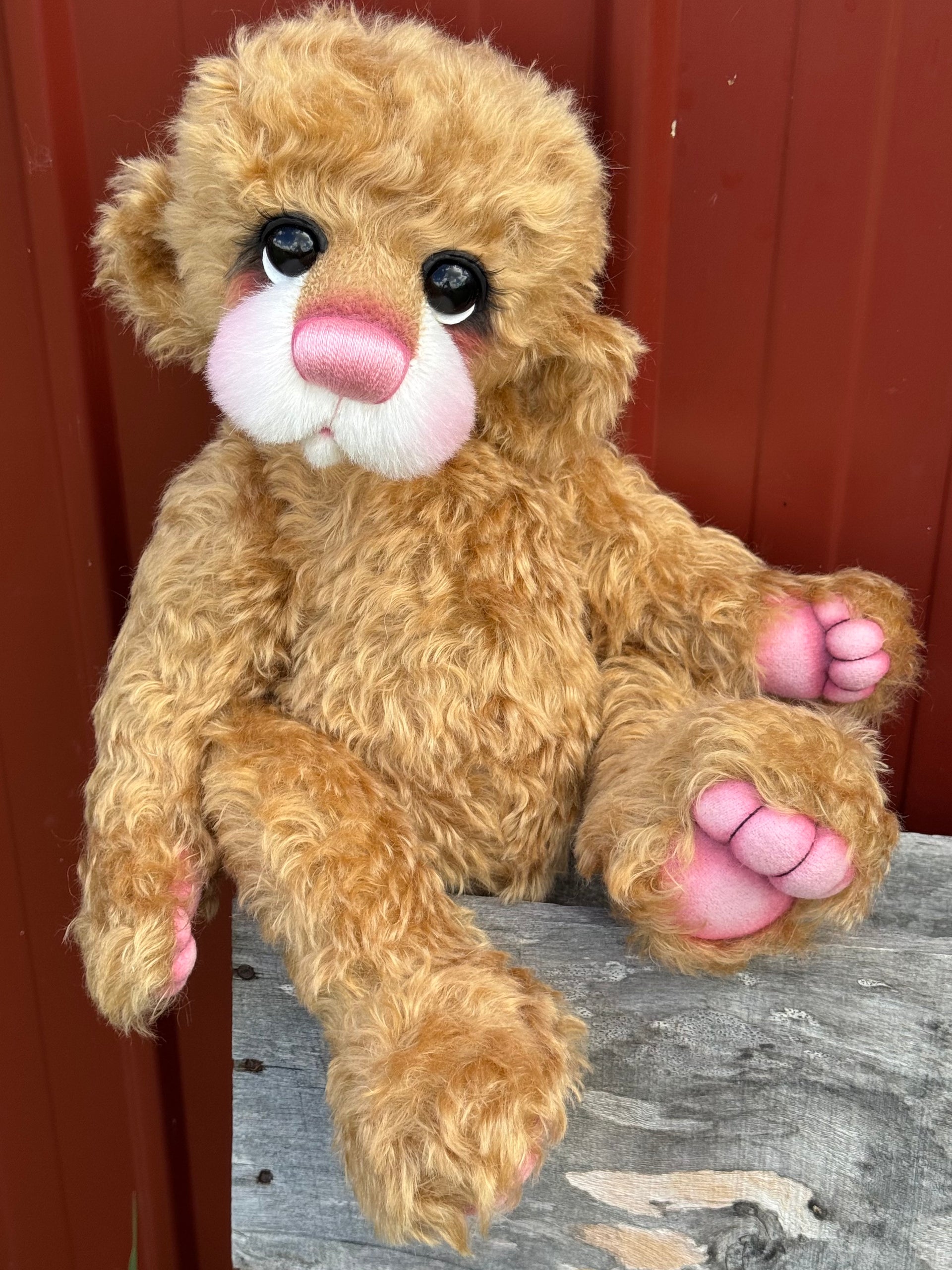 Lilibet Flower - 17" Golden Mohair EASTER Artist Bear by Emma's Bears - OOAK