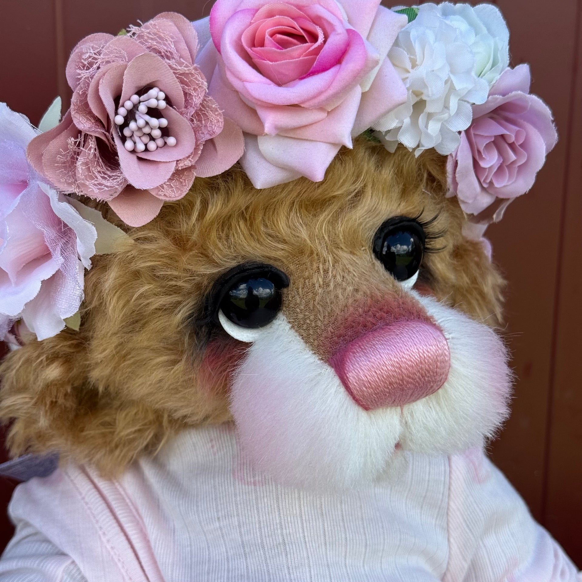Lilibet Flower - 17" Golden Mohair EASTER Artist Bear by Emma's Bears - OOAK
